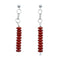 Genuine Sterling Silver Coral Bead Post Dangle Earrings JX128492